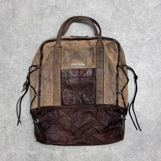Distressed archival diesel oversized bag