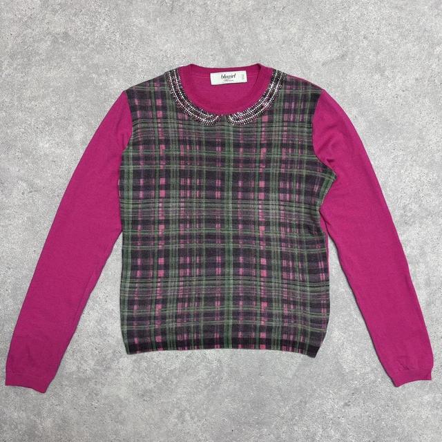 Blumarine checked preppy jumper
