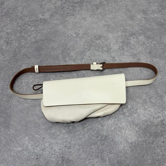 COS cream leather crossbody bag