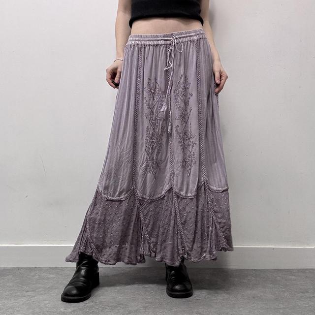 Lilac fairy grunge handkerchief maxi skirt