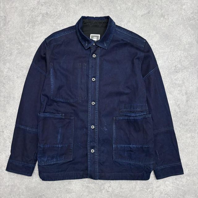 Navy denim chore vintage jacket