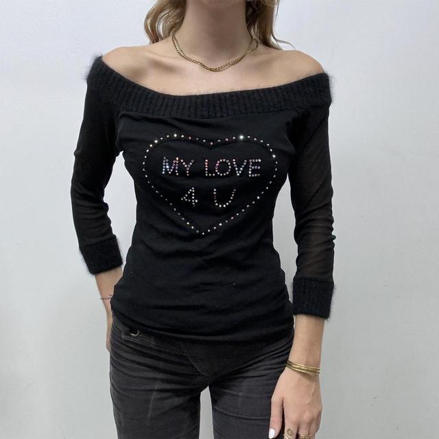 Vintage mesh slouchy mohair top