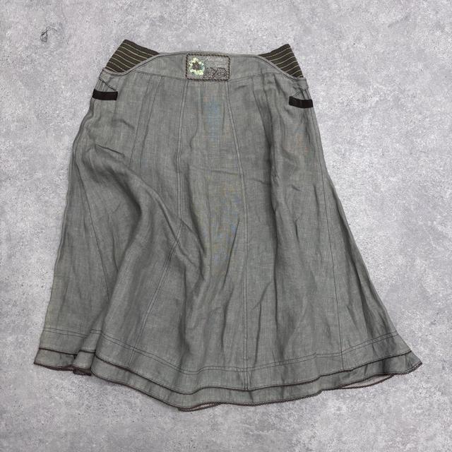 Khaki flared distressed fairy skirt