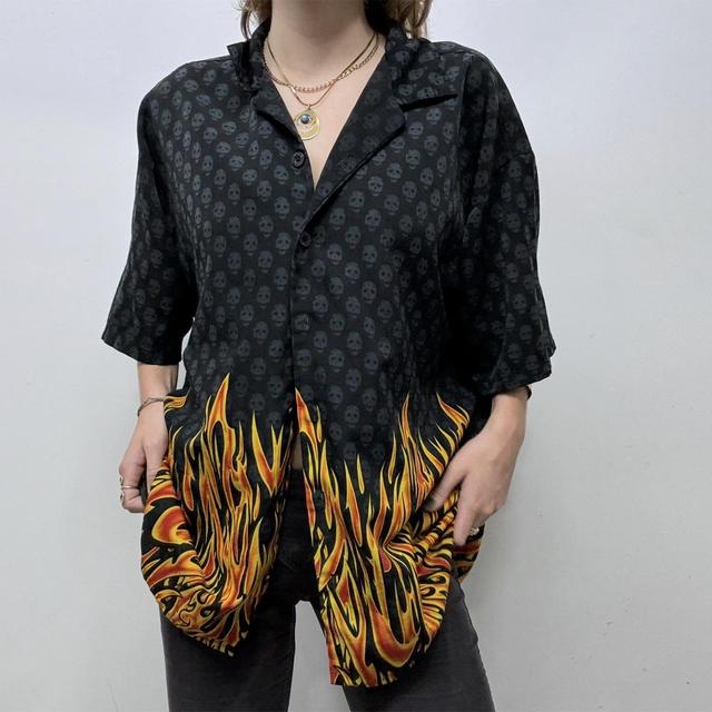 Vintage grunge flame shirt