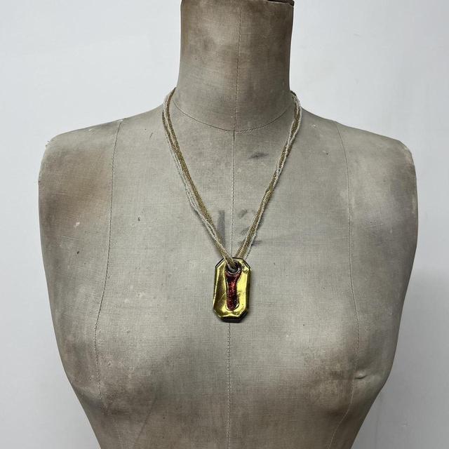 Boho glass beaded necklace