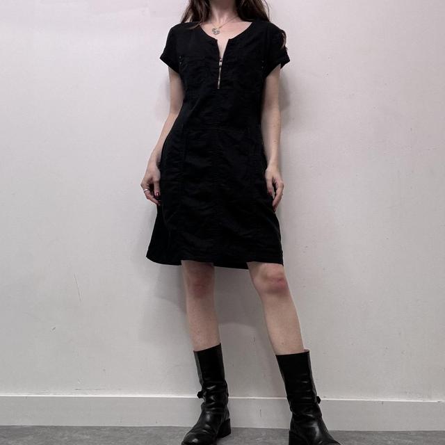 Black 90s utility dress
