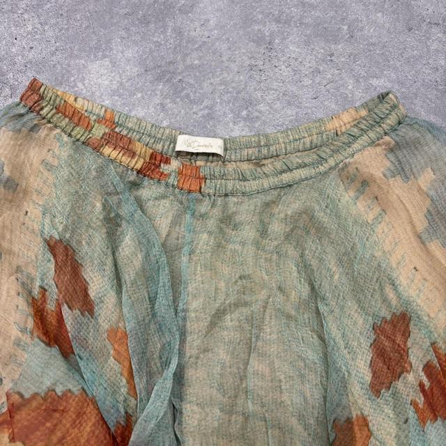 Sheer crinkle silk floaty boho skirt