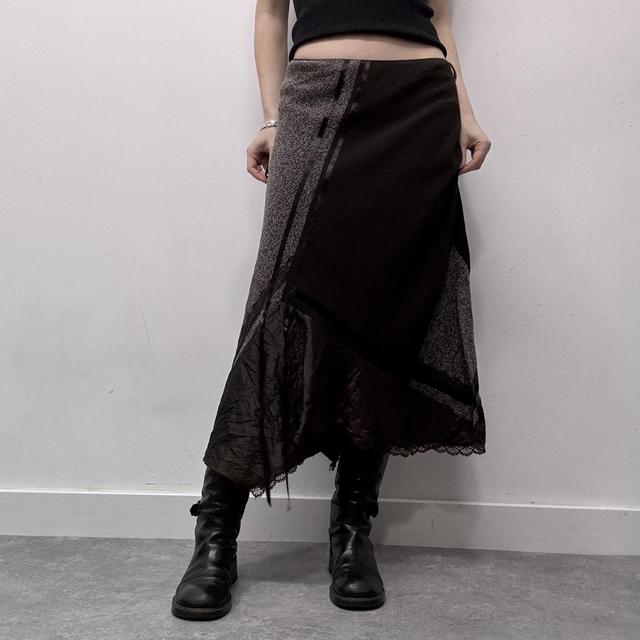 Brown lace asymmetric fairy skirt