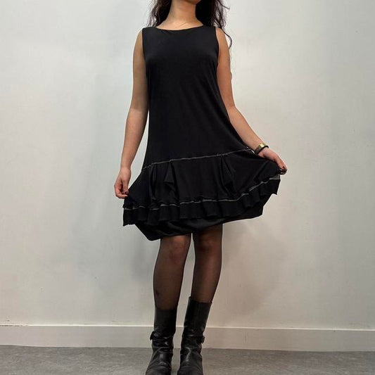 Black ruffle cop copine dress