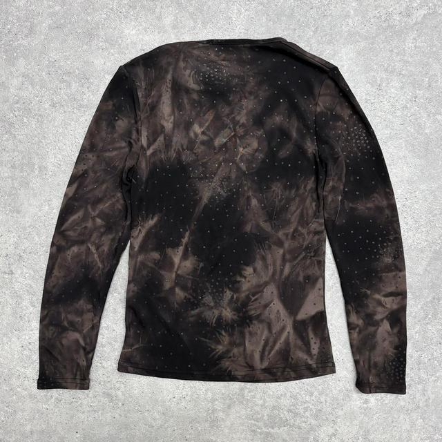 Distressed brown grunge long sleeve