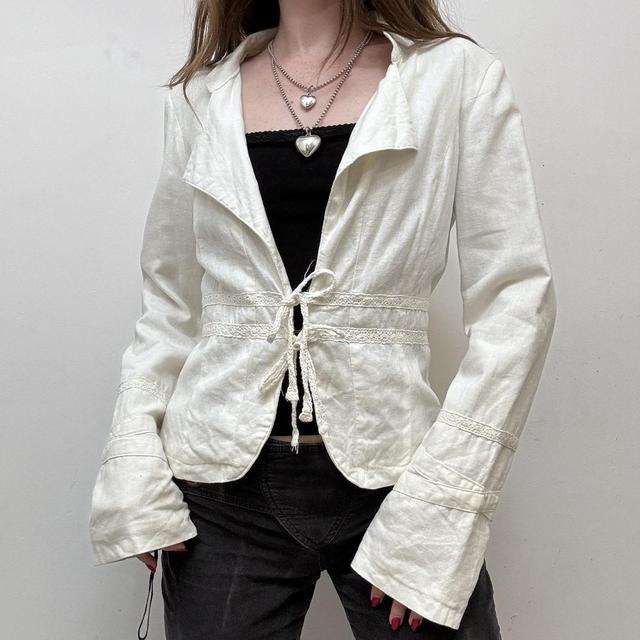 White coquette lace shirt