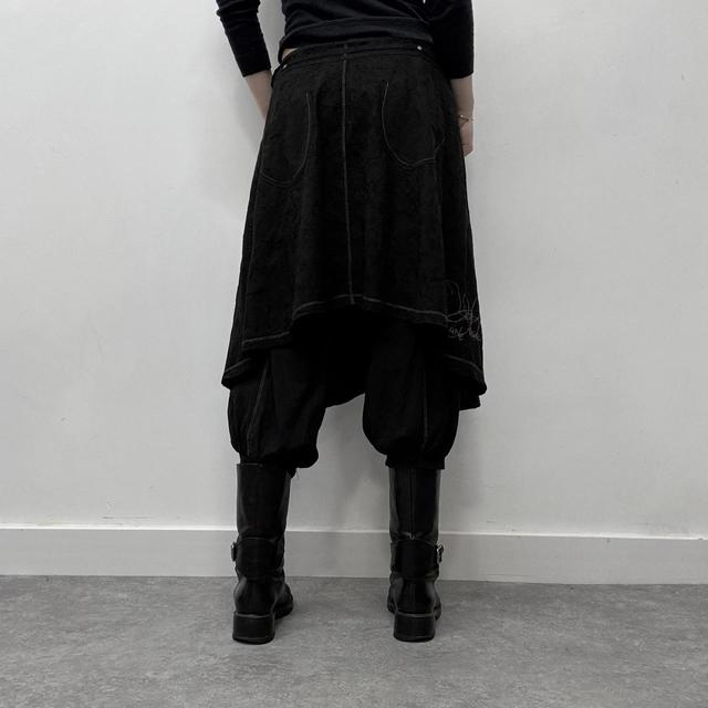 Layered cop copine skirt trousers