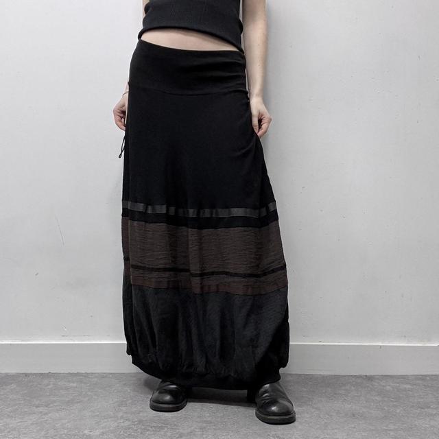 Cop Copine puff striped maxi skirt