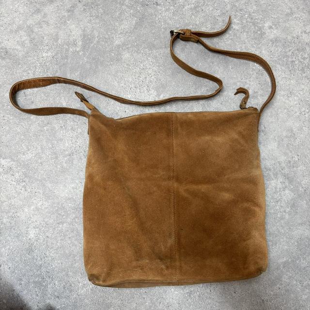 Cow hide leather satchel bag