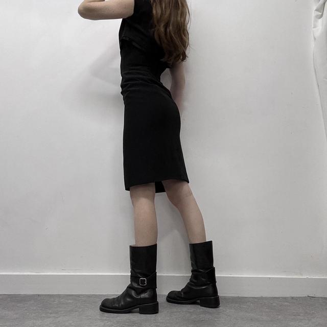 Black layered fitted vintage dress