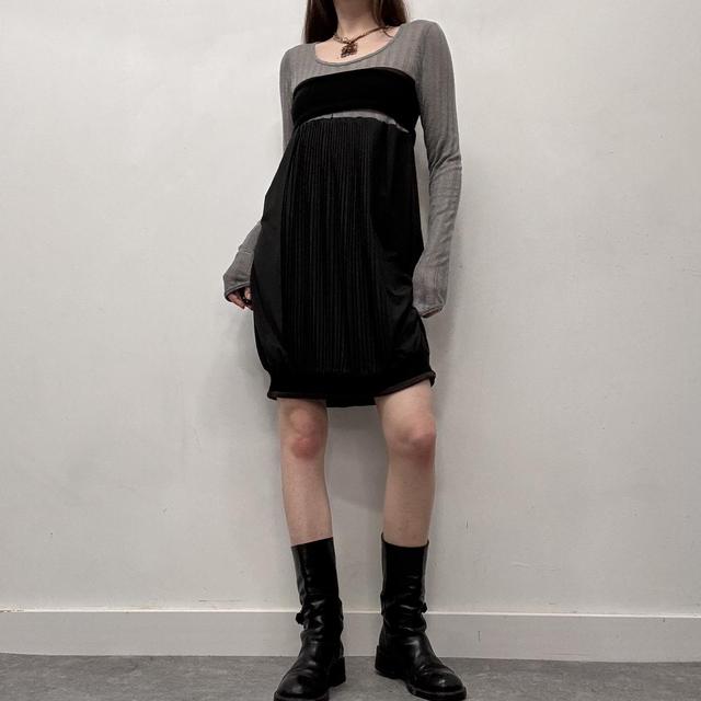 Cop copine layered pleated puff dress