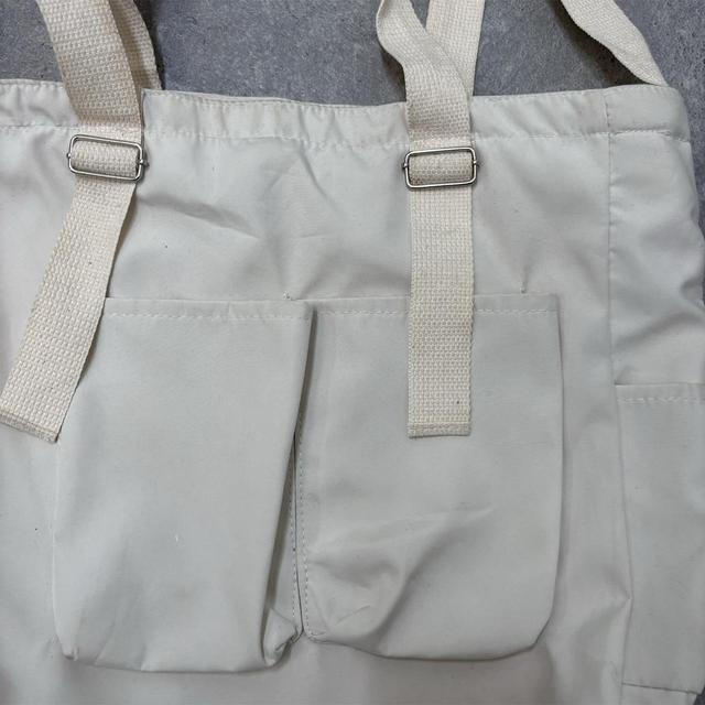 Cream cargo shoulder bag