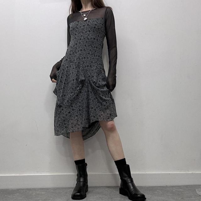 Drape cop copine mesh dress