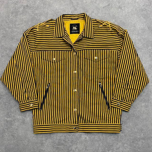 Pinstripe boxy oversized jacket