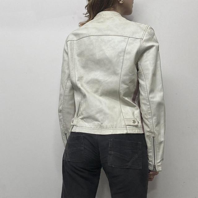Leather vintage biker jacket