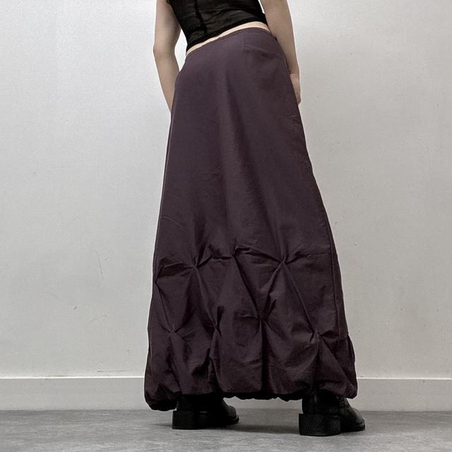 Ruched cargo maxi skirt