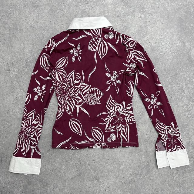 Graphic printed zip up shirt