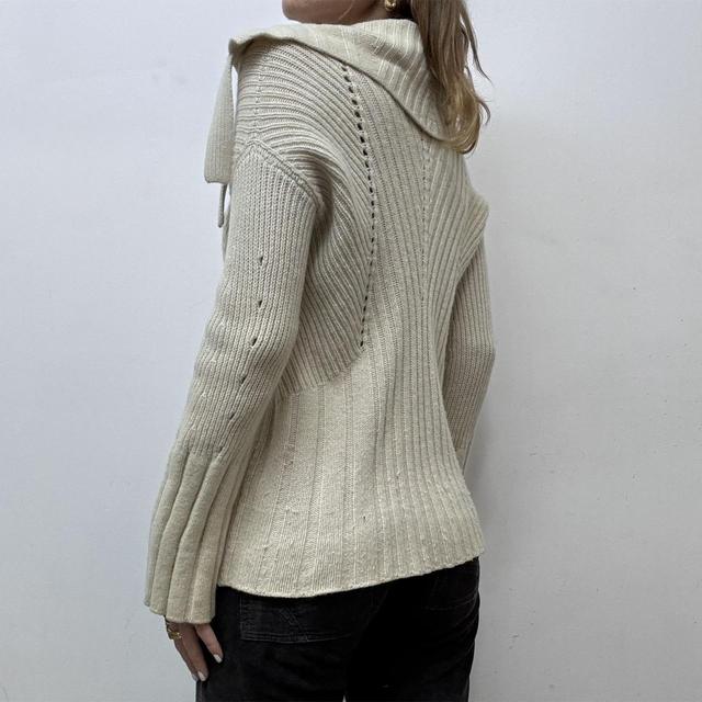Ribbed knit flare cardigan