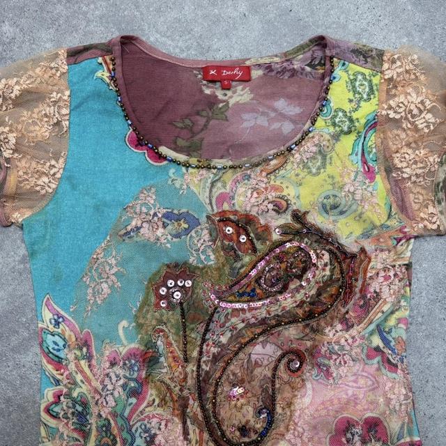Paisley fairy embroidered tshirt