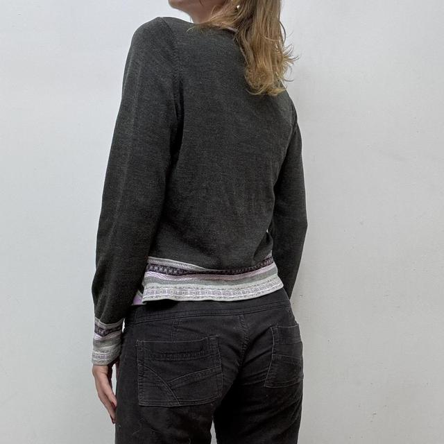 Stripe wool knitted jumper
