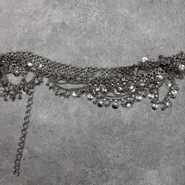 Silver metal boho waistchain