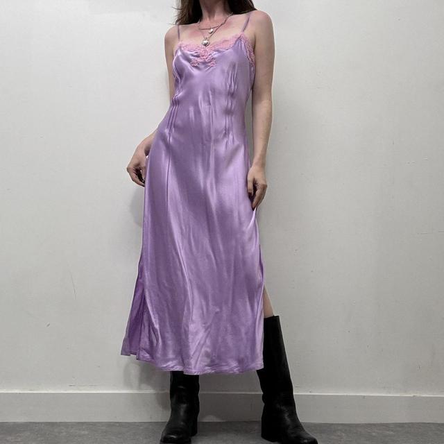 Silk lace slip dress