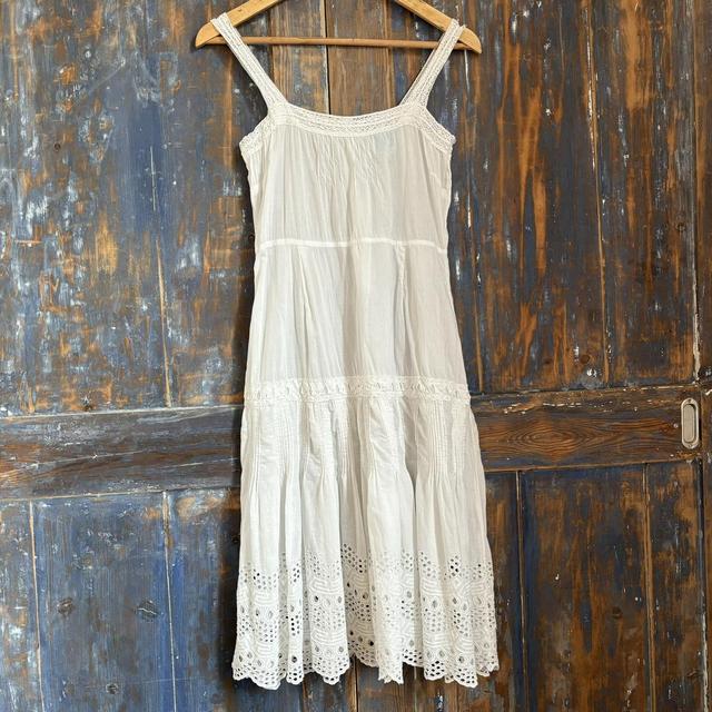 White cotton lace dress