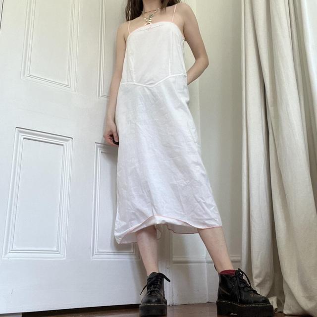 Vintage antique linen slip dress