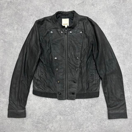 Leather grunge steampunk jacket