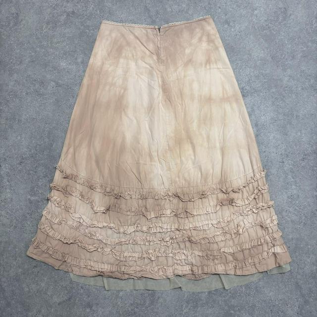 Distressed ruffle fairy maxi skirt