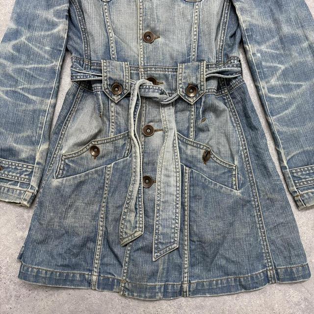 Distressed denim y2k jacket
