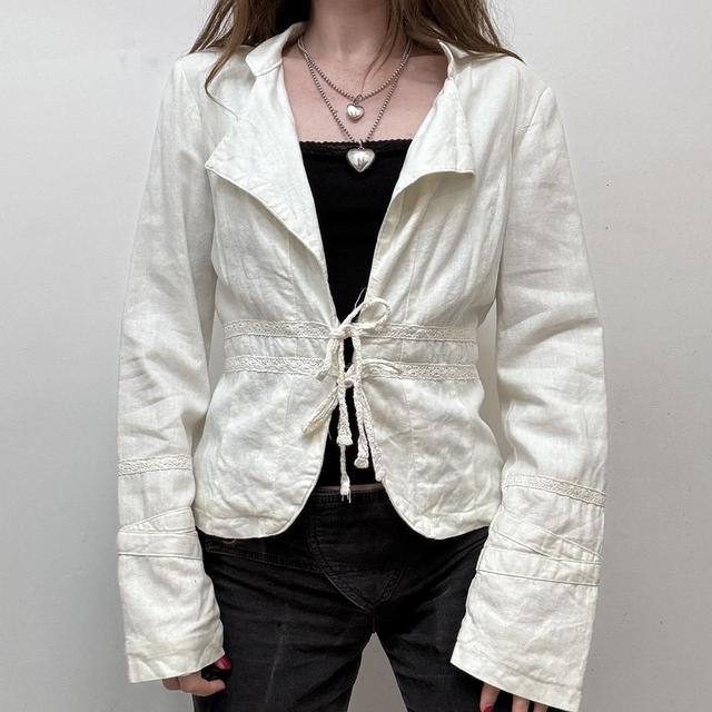 White coquette lace shirt