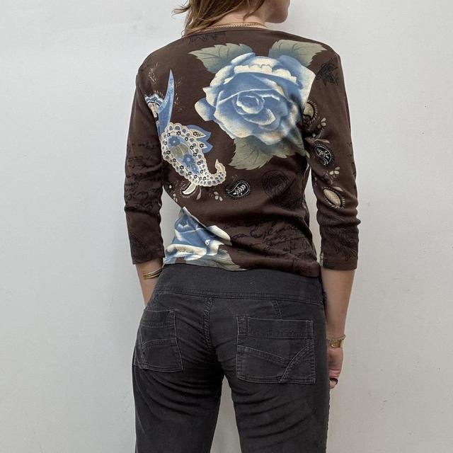 Brown graphic fairy top