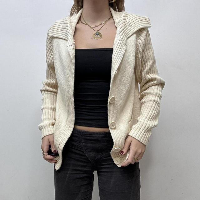 Vintage cream slouchy cardigan