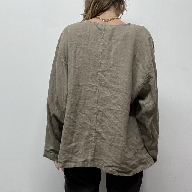 Khaki cargo oversized slouchy jacket