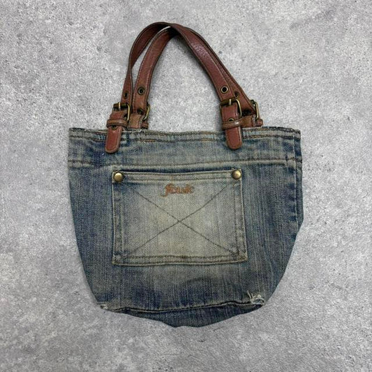 Denim cargo mini bag