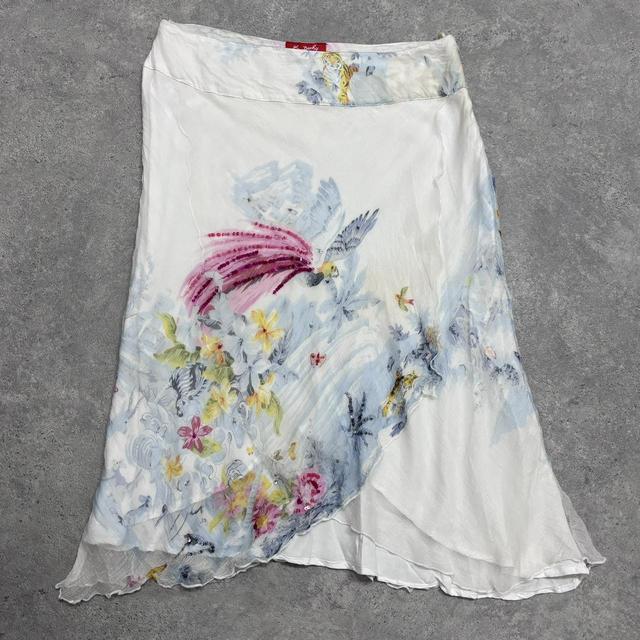 Silk floaty fairy watercolour skirt