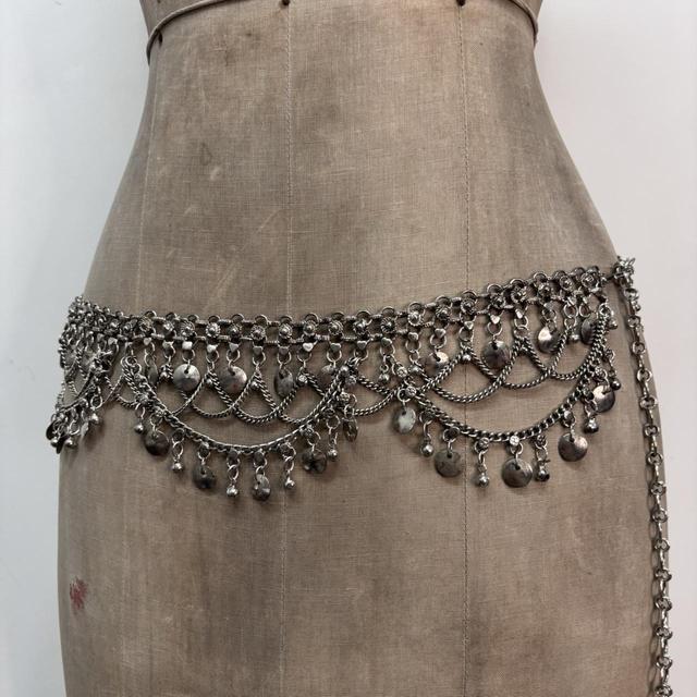 Silver metal boho waistchain
