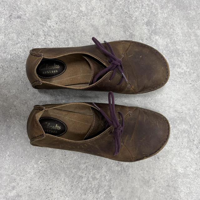 Brown leather trainers