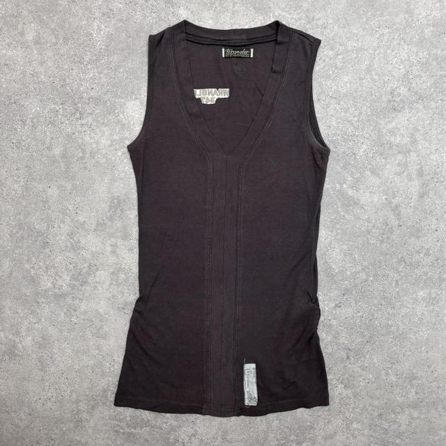 Vintage thick brown minimalist vest