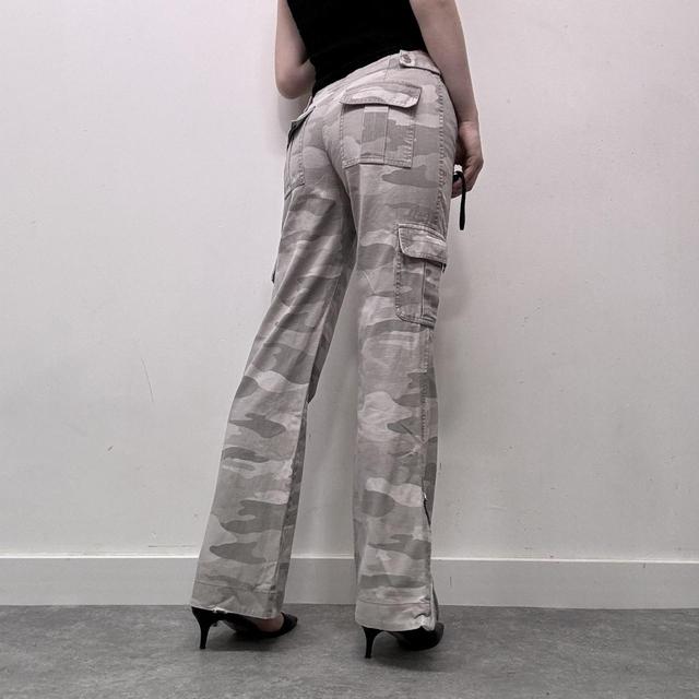 Camo print flared jeans