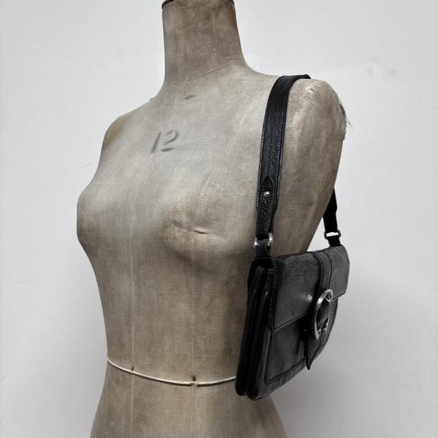 Black mini buckle bag