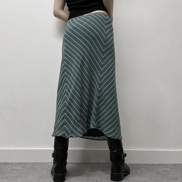 Pinstripe bias cut skirt