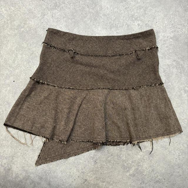 Brown twee fairy mini skirt
