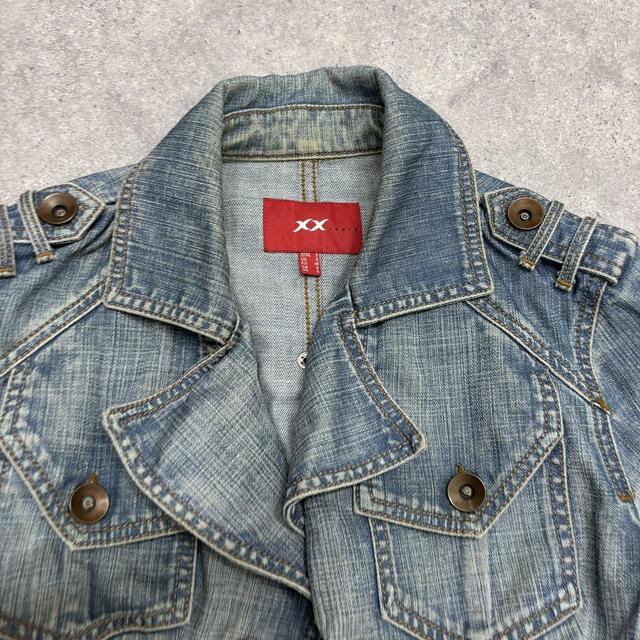 Distressed denim y2k jacket